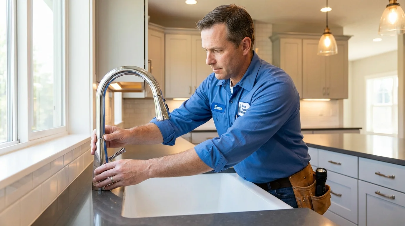 Kitchen faucet installation by Johns Plumbing LLC in North Salt Lake